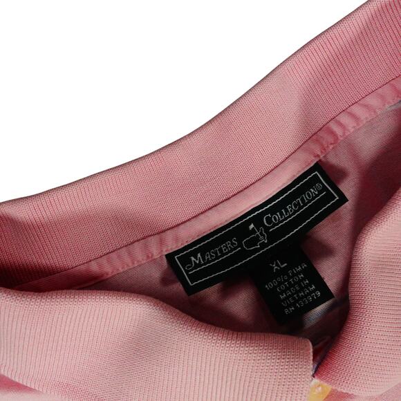 Masters Collection Pima Cotton Pink Striped Golf Polo Shirt XL - Picture 3 of 7